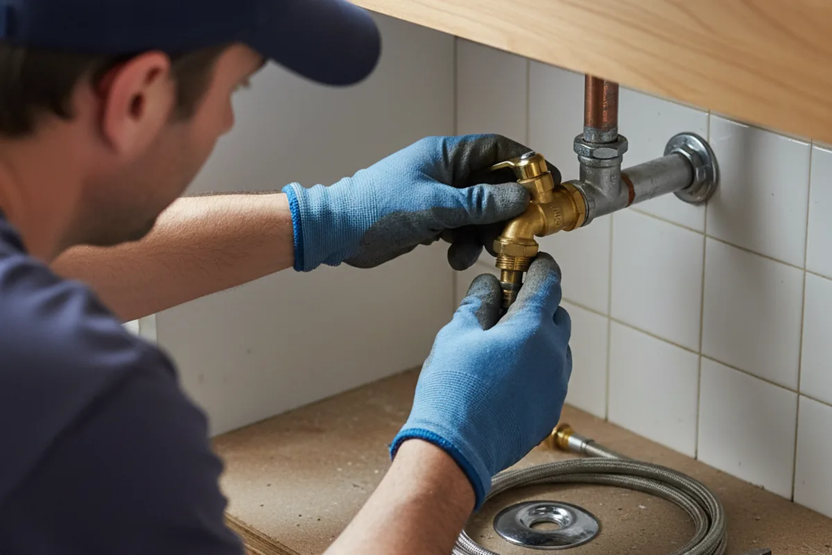 Shutoff valve and fitting work during Well Pump Repair in Tinley Park